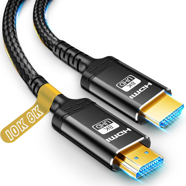 High Quality 8K60Hz and High-Speed Braided hdmi Fiber Optic Cable and hdmi 2.1 Cablefor Laptop