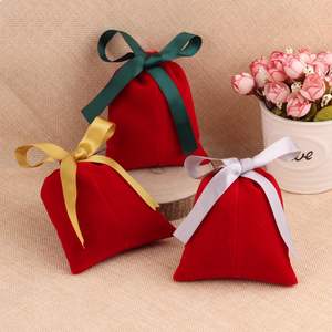 Sacs en velours à cordon avec logo personnalisé 10x12 cm pour bijoux - Product Image 2