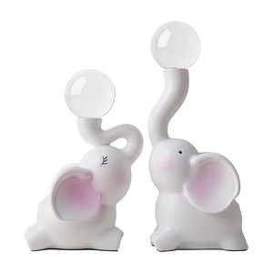 Fleurs en céramique blanche éléphant amoureux statue décor à la maison artisanat chambre décoration mariage ornement porcelaine jardin animal figurine - Product Image 6
