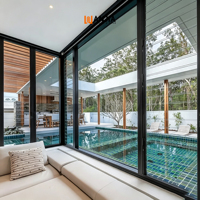 WANJIA Big View Extra Haus Glasboden bis zur Decke Großes festes Fenster Aluminium Bild fenster Aluminium fenster