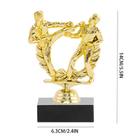Trofeo de Plástico Personalizado de Fábrica, Copa con Base de Mármol, Grabado Personalizado, Impresión por Transferencia Térmica para Taekwondo y Artes Marciales