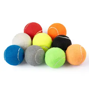 benutzerdefiniertes logo mehrere farben gummi hund kreischend interaktiv kau-spielzeug haustier tennis-kugel für training logo hundeball