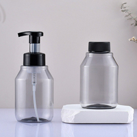 Basse quantité minimale de commande 350ml 12oz PET Plastique Vide Cosmétique Emballage Transparent Gris Mousse Distributeur Savon Lotion Bouteille Mousse Pompe Bouteille