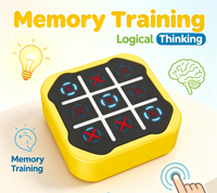 Jeu électronique portable Tic Tac Toe, multi-modes, défi de mémoire, jouet éducatif de voyage, jeu de puzzle pour enfants