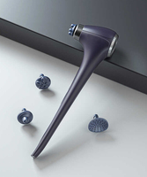 Martillo de Masaje Inalámbrico, 6 Velocidades, 5 Cabezales de Masaje, Masajeador de Percusión, Pistola de Masaje de Tejido Profundo, Mango Largo, Temporizador de 15 Minutos, Espalda y Cuello