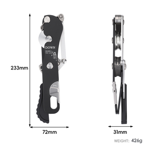 Dispositivo di Controllo Corda con Sistema Anti-Panico in Lega di Alluminio 7075 per Arrampicata e Soccorso - Product Image 3