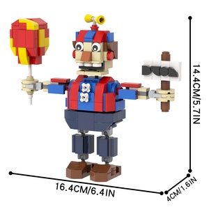 MOC1464 MOC FNAF Balloon Boy Figuras de Acción Bloques de Construcción Sets de Figuras Ladrillos Juguetes de Amigos 5 Noches en <span class=keywords><strong>Freddy</strong></span> Figura de Anime - Product Image 2