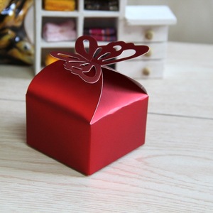 Cajas de Dulces Plegables Desechables de Papel Perlado <span class=keywords><strong>con</strong></span> Diseño de Mariposas Multicolores, para Bodas, Fiestas, Recuerdos de Boda - Product Image 2