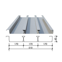 Matériaux de construction, tôle ondulée en acier galvanisé de 0,7 mm, plaque de toiture en acier, plancher en acier, tôle de pont pour dalle en béton