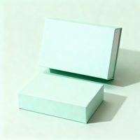 Boîte de conditionnement pour blush avec couvercle et base en papier d'art de qualité supérieure, résistant aux rayures, avec impression UV spot et logo personnalisé