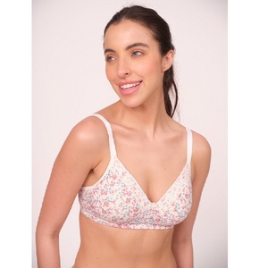 Sujetador tipo camiseta ligeramente acolchado con encaje, elegante, para uso diario, elástico, cómodo, sin costuras, ropa interior, cobertura total, lencería. - Product Image 6