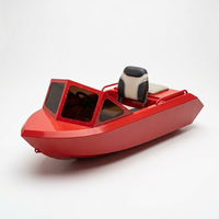 Mini jet ski rouge prêt à être expédié, kart aquatique électrique, bateau à moteur électrique, coque en aluminium, vitres teintées, embarcation personnelle