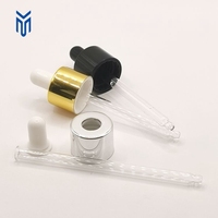 Vente en gros de pipette en verre de 20mm compte-gouttes de médicaments uv pour flacon compte-gouttes cosmétique