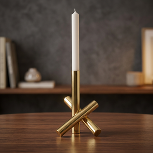 Porte-bougie contemporain en fer forgé, durable, pour la maison, le salon, la table à manger, les mariages, les fêtes, les événements, centre de table décoratif - Product Image 2