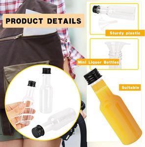 Botella de Plástico PET Vacía de Grado Alimenticio de 50ml para Tequila, Whisky, Rum, Mini Botella de Licor con Tapa para Serigrafía - Product Image 2