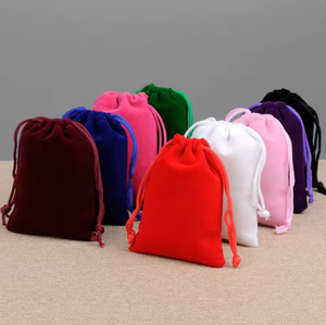 Custom Logo Small Luxury Suede Velvet <b>Drawstring</b> <b>Pouch</b> Jewelry Packaging Gift Bag for Earrings Necklace - Product Image 4