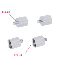 Adaptateur de vis fileté en alliage d'aluminium 1/4'' femelle vers 5/8'' mâle pour support de microphone, trépied, adaptateur de niveau laser