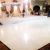 Plancher de danse portable TM à installation rapide, sans perçage, à emboîtement, en marbre SICO blanc brillant, pour événements