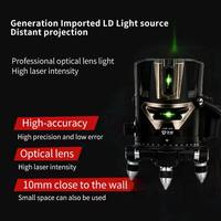 Niveau laser industriel durable, léger et longue durée, ligne verte rotative, nivellement de sol, batterie Li-Ion, électronique
