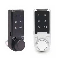 Cerradura Inteligente Electrónica con Código, de Acero Inoxidable Plateado y Negro, para Cajones, Archivadores y Almacenamiento de Correo, para Uso en Oficinas, Hoteles y Escuelas