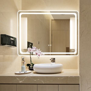 Miroir intelligent LED à découpe personnalisée au design tendance pour salles de bain - Product Image 2