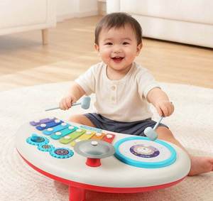 Table de jeu musicale multifonction pour enfants, Glockenspiel arc-en-ciel, Xylophone, instrument de percussion pour l'apprentissage sensoriel, vente en gros - Product Image 3