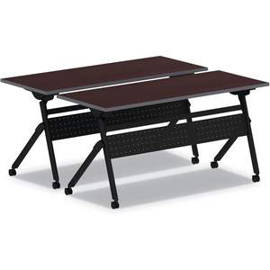 Alera Black <b>Flip</b> and Nest Table Base 55.88w X 23.63d X 28.5h Furniture <b>Casters</b> Included - Product Image 4