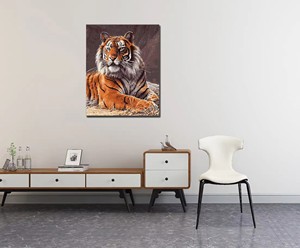 Tigre bestia <span class=keywords><strong>re</strong></span> pittura diamante soggiorno fai da te ricamato croce animale pittura decorativa con numeri - Product Image 2