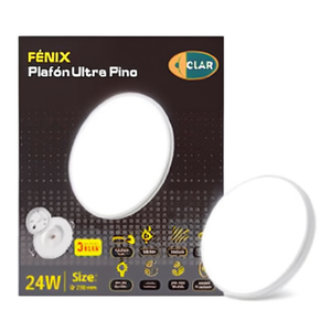 Fnix Plafn Ultra Fino 24W 230mm Plafoniera LED Rotonda Bianca - Product Image 2
