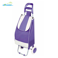 Chariot de transport pliable multifonctionnel pour jardin, supermarché et bagages, avec roues, vente en gros usine