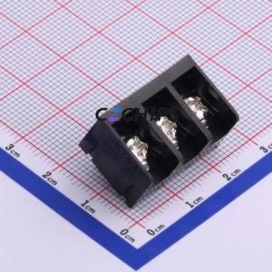 HB762-7.62-3P Barrier Terminal Block Through hole Component (THT),P=7.62mm Connector Three Sides 7.62mm 1x3P Straight Pin - Product Image 1