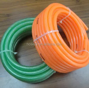 Manguera trenzada de fibra de PVC/manguera blanda de agua de PVC/tubo de manguera reforzado con fibra de plástico