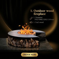Cheminée extérieure de foyer au bois pour patio et jardin arrière-cour Patio Barbecue Grill