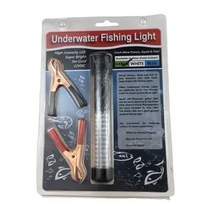 Diving Flash Light Waterproof Self-illuminate Underwater LED Fishing Light With Cord Fishing Lamp Fishing Accessories