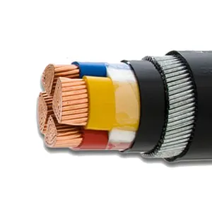 Yjv32 Alambre de acero Cable de 4 núcleos blindado 4c 4mm2 3C 4mm2