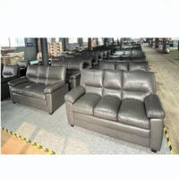 Fauteuils et Canapés de Salon en Cuir PU à Prix Usine, Ensemble Traditionnel d'Angle Inclinable avec Consoles
