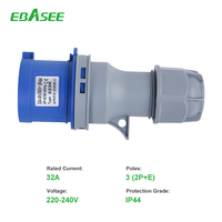 EBASEE ou personnalisé 3 phases 3 cœurs IP67 32a 16a IP44 63 Amp 63a 3 p prise industrielle