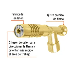 Boquilla de lata de gas Truper con boquillas de inyector de válvula roscada Producto - Product Image 2