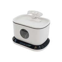 Fontaine à eau pour animaux de compagnie HD rectangulaire avec batterie intégrée, détection de mouvement et induction électromagnétique