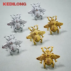 Brass Insect Pull Handle Manufacturer Direct Selling Little Bee Light Luxury Single Hole Cabinet Drawer Wardrobe Door Knob