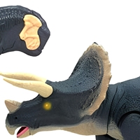 Fabrika Toptan Özel Uzaktan Kumandalı Triceratops Dinozor Robotu RC Hayvanlar Yürüyen Dino Parlayan Gözlü