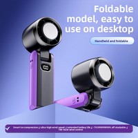 Ventilateur portable haute vitesse Zowie ALA-102, style rétro, alimenté par USB, contrôle de vitesse progressif, affichage numérique