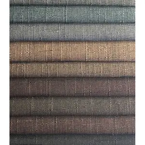 Ev Deco tekstil 100% Polyester keten bak kumaş kanepe keten jakarlı kumaş döşeme kanepe