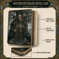 Cartes d'art mythologiques - Collection Légendes des Royaumes Occidentaux - Cadeau unique pour les collectionneurs - Décoration de bureau haut de gamme