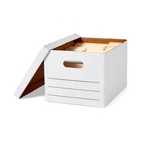Emballage personnalisé Boîte de rangement ondulé pour archives de logo Boîtes d'emballage en carton A4 pour documents en papier avec couvercle