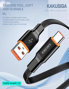 Kakusiga ที่ชาร์จโทรศัพท์1เมตร, สายดาต้ายืดหยุ่น USB to Type C 5A ซิลิโคนให้ความรู้สึกสำหรับโทรศัพท์มือถือ - Product Image 6