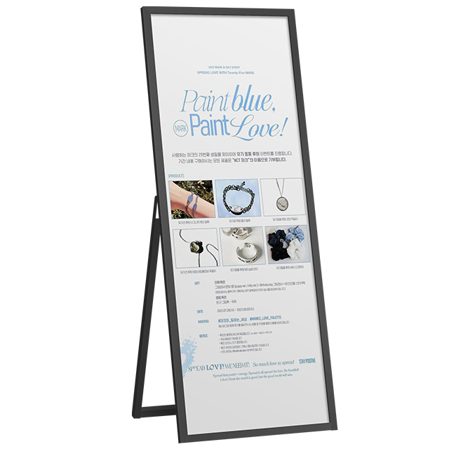 Quick Setup Foldable Metal Display Stand with DIY BOZE A-Frame Backdrop Black/ Gold for Indoor/Outdoor Temporary Events