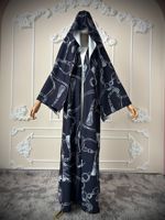 Abaya tendance et modeste pour femmes, robe musulmane à imprimé floral, vêtements islamiques, abaya Dubaï, robe longue avec foulard XL200