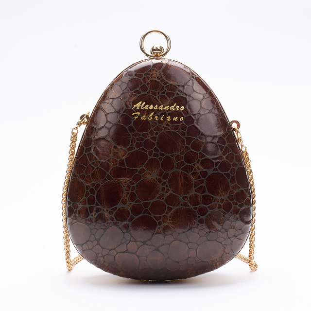High Quality Small Lightweight Personalized Leather Bag Round Drop Shape Women's Armpit Shoulder Bag Handbag