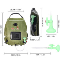 SP23-3469 20L extérieur portable piscine camping douche solaire chauffage eau sac